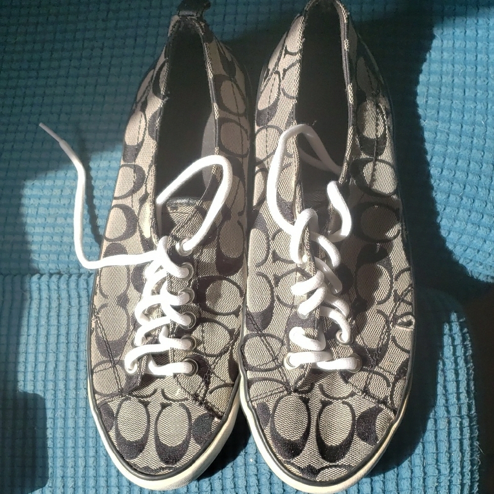 Coach Women's Black and White Sneakers